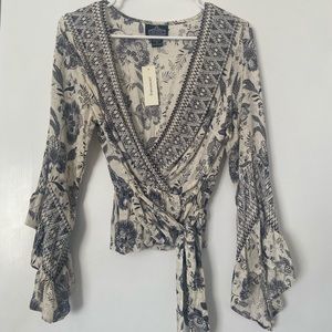 Francesca’s Pattern wrap top